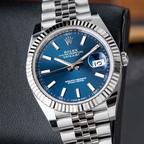 platinum rolex with blue face|rolex datejust 41 blue face.